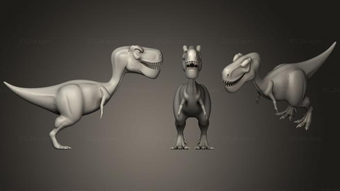 Статуэтки животных (Тираннозавр Рекс, STKJ_1809) 3D модель для ЧПУ станка